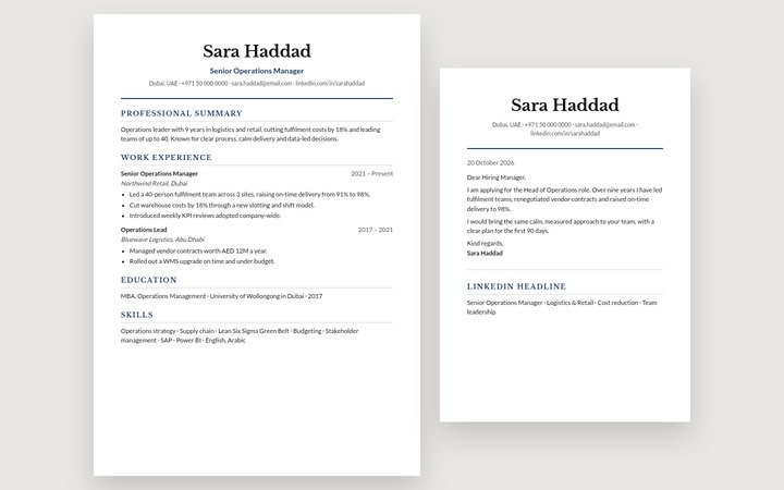 Classic Executive CV look