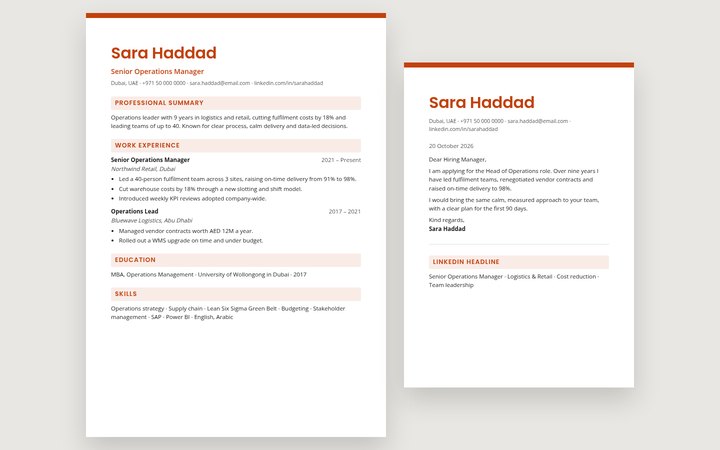 Creative Professional CV look